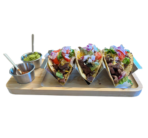 Youlike 3 en 1 ensemble de tacos plateau de service en bambou pour cadeau de fête de bar pour les amateurs de tacos blogueur végétarien sans gluten - Product Image 2