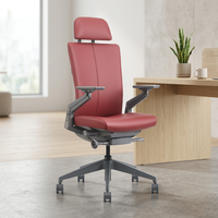 Moderner Bürostuhl für Konferenzräume und Home-Office, PU-Polsterung, Kunstleder, Höhenverstellbare Rückenlehne, Nylonrahmen