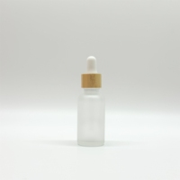 Flacon compte-gouttes en verre givré Euro transparent pour sérum et huile essentielle de soin de la peau, 5ml, 10ml, 15ml, 20ml, 30ml, 50ml, 100ml