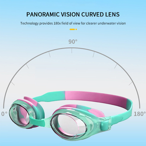 แว่นตาว่ายน้ำเด็ก ดีไซน์กันฝ้า แฟชั่น ทันสมัย ราคาถูก กันน้ำ มุมมองกว้าง - Product Image 4