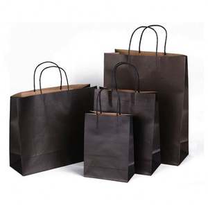 Custom Print Recycled Plain Kraft <b>Paper</b> Gift Packaging Bag <b>Paper</b> Grocery Shopping Bag With Your Own Logo - Product Image 1