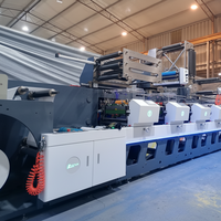 NOUVELLE Machine d'impression flexographique semi-automatique de type pétale 8 couleurs entièrement servo haute vitesse 180 m/min pour l'impression d'étiquettes sur sacs empilés