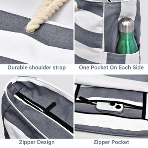 Bolsa de Playa Grande para Mujer, Impermeable, de Lona, con Cierre de Cremallera, Gran Capacidad, para Piscina, Verano e <span class=keywords><strong>Invierno</strong></span> - Product Image 5