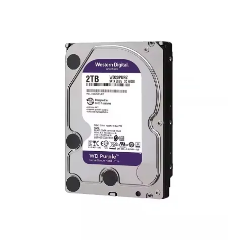 En iyi fiyat 2TB mor gözetim sabit Disk sürücü 5400 RPM sınıf SATA 6 Gb/s 3.5 inç WD WD20PURZ