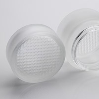 Flacon en verre rond transparent givré pour sérum et hydratant capillaire avec pompe pulvérisatrice et impression sérigraphique, emballage cosmétique