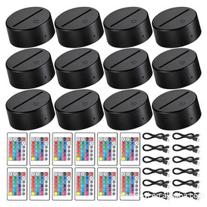 Base de Lámpara LED de 7/16 Colores, Soporte para Lámpara de Acrílico, Base de Luz Nocturna LED 3D con Ilusión Óptica de <span class=keywords><strong>Anime</strong></span> - Product Image 1
