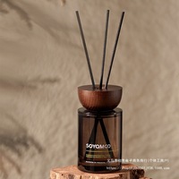 Bouteille diffuseur en verre ambré ronde de 100 ml et 150 ml avec bâtonnets diffuseurs de qualité supérieure – Offre spéciale