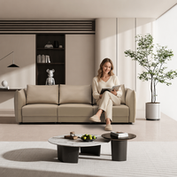 Meubles de salon de style pour la maison Ensemble de canapés modulaires en cuir 3 places Canapé sectionnel en forme de I