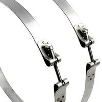 Colliers de serrage en acier inoxydable de type O de 3,0 pouces résistants à la corrosion, personnalisés OEM, pour échappement, colliers de serrage de tuyau, colliers de serrage à anneau O, simples