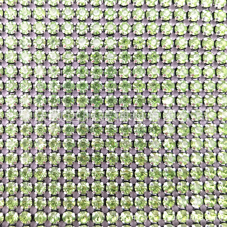 Black net claw light green diamond