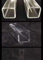 Tuyau en verre de silice fondue clair personnalisé Tube carré rectangulaire en verre de quartz