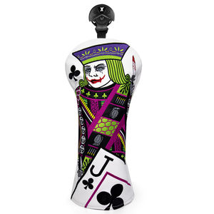 Funda de palo de golf con diseño divertido, bordado de póker, funda personalizada para driver, juego de fundas de cuero PU para palos de golf - Product Image 6