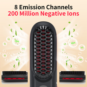 Usb Negative Ion Battery <b>Curling</b> <b>Iron</b> Electric Professional Rechargeable <b>Mini</b> Wireless Cordless Portable Hair Straightener Comb - Product Image 4