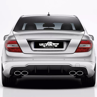 Lèvre arrière en fibre de carbone Diffuseur arrière C63 AMG Lèvre de pare-chocs arrière pour Mercedes BenZ Classe C W204 2007 2008 2009 2010 2011-2013