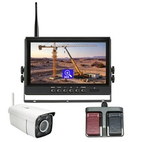 Moniteur DVR sans fil IPS 9'' avec caméra arrière à zoom 30x, kit d'observation haute vitesse pour grue à tour, camion et voiture (pour la marche arrière)
