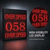Panneau de signalisation de vitesse intégré avec radar intégré affichant l'état de survitesse et la conduite sécurisée pour la sécurité routière en promotion