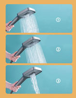 Douche pluie murale thermostatique salle de bain ensemble de douche en laiton mélangeur mitigeur robinet de pluie pommeau de douche mural robinet pluie