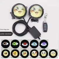 1.5W Non. Phares de voiture 9 LED dynamiques à effet œil de démon, lentille décorative, 12V/6V, état neuf, phares de voiture modifiés 12V