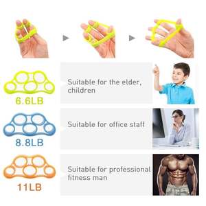 Gripper Silicone Finger <b>Exercise</b> Hand Grip Strength Trainer Resistance <b>Bands</b> Loop Customized Color Fitness - Product Image 2