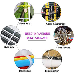 핫 세일 공장 직판 케이블 타이 지퍼 고품질 나일론66 케이블 스트랩 친환경 강력 나일론 케이블 100개 팩 - Product Image 6