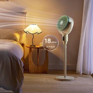 พัดลมหมุนเวียนอากาศ Midea สีเขียวหญ้า แบบส่ายได้ มอเตอร์ AC ตั้งพื้น เสียงเงียบ 18 เดซิเบล เหมาะสำหรับใช้ในบ้านและหอพัก - Product Image 1