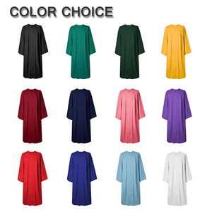 Mondon gaun wisuda uniseks, Gaun Matte sekolah menengah, - Product Image 4