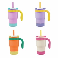 Vente en gros de gobelet de voyage en acier inoxydable isolé et étanche de 14oz avec couvercle et paille pour la rentrée des classes bouteille d'eau