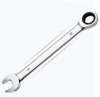 Lot de 14 clés à cliquet métriques 6-19 mm en CR-V avec électrophorèse verte 72T pour atelier automobile