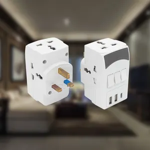 303MS USB C UK Plug Charger 3 Pin USB Power Plug Adapter Connectors With USB C