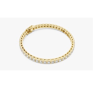 Pulsera de Lujo Chapada en Oro con Diamantes Cultivados en Laboratorio Más Vendida para Mujer, Claridad VVS-VS, Piedras Brillantes, Certificación IGI, Aspecto Elegante - Product Image 1
