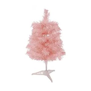 Cheap Pink Small Christmas Tree PVC Artificial Table Decorations Mini Blue Christmas Trees