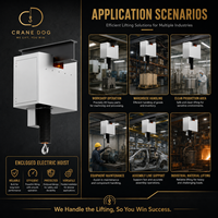 Palans électriques à chaîne anti-poussière de type rail pour équipement de levage en salle blanche