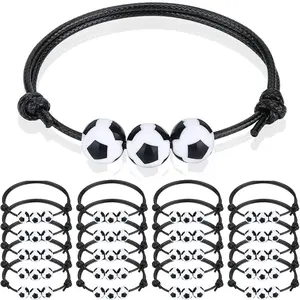 10 unids/bolsa deportes fiesta encanto fútbol pulsera capitán fútbol pulseras inspiradoras pulseras deporte regalo - Product Image 1