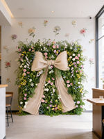 Boogknoop Wanddecoratie Kunstbloemen Kunstbloemen Scène Styling Winkel Achtergrond Bloemenmuur Hoogwaardig binnenlandschapsschikking ornament