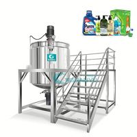 Cuve d'émulsification 500L 1000L, machine à lotion, émulsifiant sous vide, mélangeur homogénéisateur cosmétique pour la fabrication de fond de teint liquide
