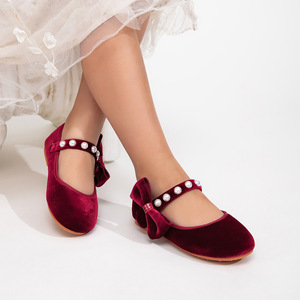 <span class=keywords><strong>Zapatos</strong></span> <span class=keywords><strong>de</strong></span> princesa planos verdes con perlas para niñas, cómodos, <span class=keywords><strong>de</strong></span> talla grande, para fiestas y espectáculos <span class=keywords><strong>de</strong></span> baile. - Product Image 2