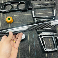 Kit de Molduras Interiores de Fibra de Carbono de Alta Calidad para Volkswagen Golf MK7