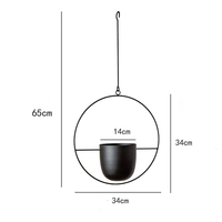 Jardinière murale suspendue en métal de style mid-century pour la maison ou le jardin, pot de fleurs, porte-plantes