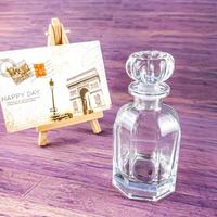 Bouteilles de parfum en gros de 150 ml - Flacons en verre doré/transparent avec bouchons en verre à anneau de fermeture, estampage à chaud, couleur personnalisée