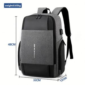 Mochila Personalizada con Logotipo, Impermeable, Inteligente, Negra, de Lujo, para Viajes de Negocios, para Mujer, con Puerto USB, Unisex, para la Universidad, para Portátil - Product Image 6