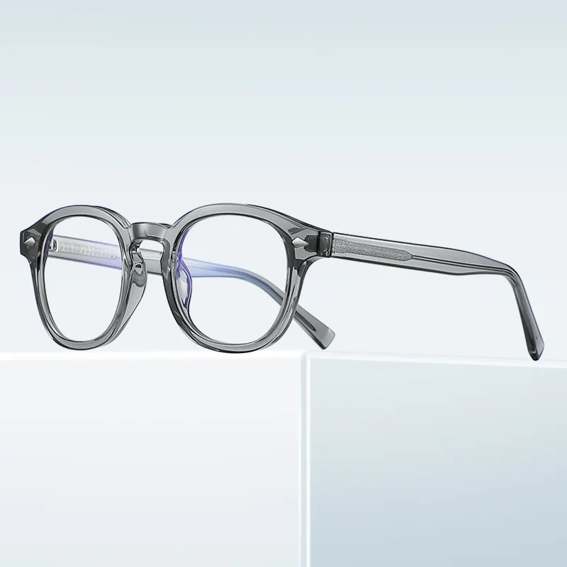 Desainer Baru Kacamata Bingkai TR90 CP Kualitas Terbaik Bingkai Biru Penghalang Cahaya Kacamata Spesifikasi Bingkai Optik Logo Khusus