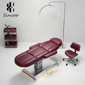 Wholesale New Arrival Modern <b>Adjustable</b> Electric Esthetician Beauty Lash Bed Stainless Steel Base Beauty Salon Facial Spa Bed - Product Image 6
