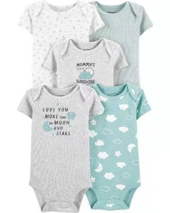 Nuovo prodotto all'ingrosso estate 95% cotone morbido elasticizzato tuta neonato 5 pezzi pagliaccetto bambina baju baby - Product Image 2