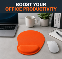 Tapis de souris ergonomique avec support de poignet en EVA souple - Prévient la fatigue pour 8h+ de travail quotidien au bureau