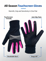 Gants de sport HAIYI à doigts entiers, antidérapants, en tissu extensible, avec sangle de poignet réglable pour les sports de plein air et l'entraînement en salle de sport