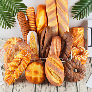 Modelo de pan de simulación de PU, serie Mb, superventas transfronterizo, accesorios para decoración de panadería doméstica, escaparate de cocina y exhibición en escaparate. - Product Image 1