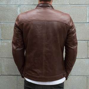 Prix compétitif Veste d'hiver en cuir style vintage pour homme Motif de lettre sur toile Tissu - Product Image 2