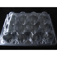 Carton à œufs en plastique jetable de taille moyenne, en PET épaissi, rectangulaire, transparent, de type blister, résistant aux chocs, impression personnalisée, qualité alimentaire