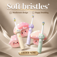 Brosse à dents électrique pour bébé Little Mushroom, brosse à dents éducative pour enfants, étanche IPX7, charge Type-C, poils doux à pointe ronde
