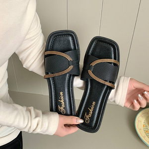 Sandalias planas de verano para mujer, estilo literario, de suela alta antideslizante, a la moda, de una tira, para baño y exteriores, tipo chancla - Product Image 6
